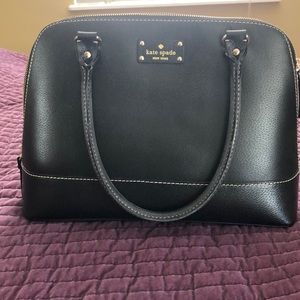 Black Kate Spade bowler bag